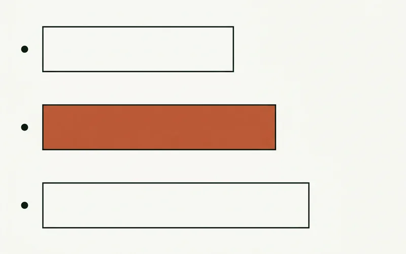 Abstract diagram of three scoring inputs drawn as hairline bars of differing length