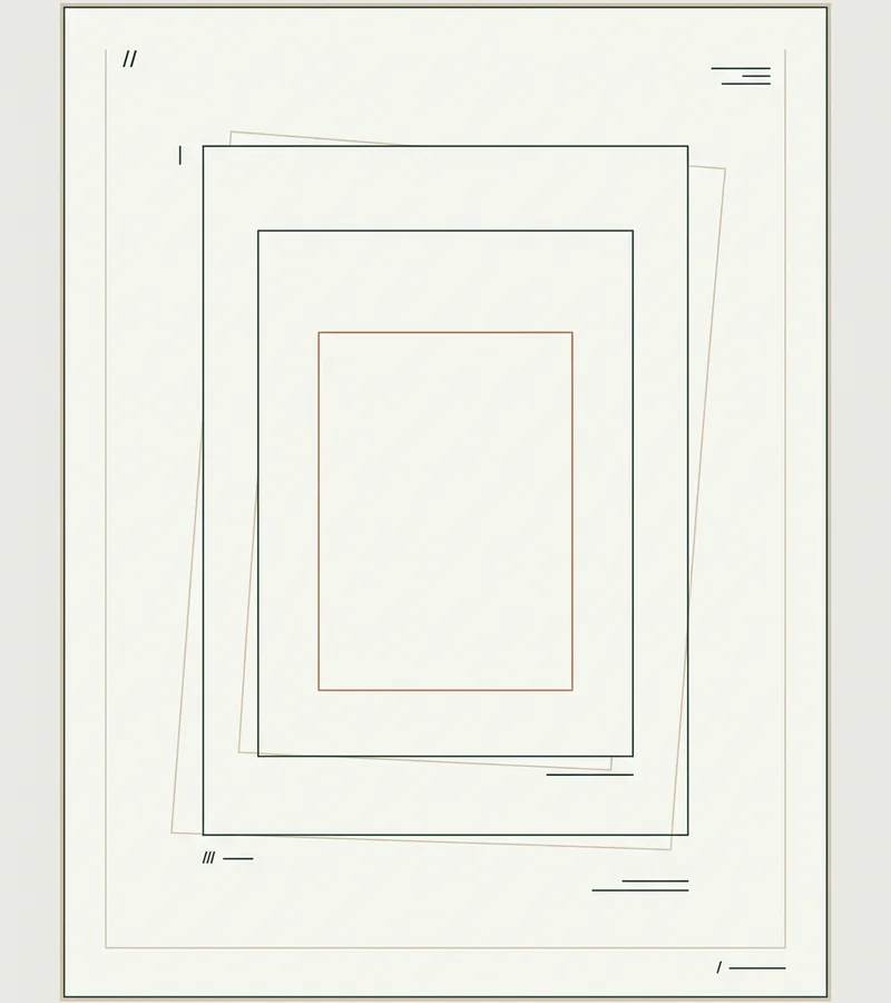 Abstract line diagram of three nested coverage frames: one metro area, one city, and one country